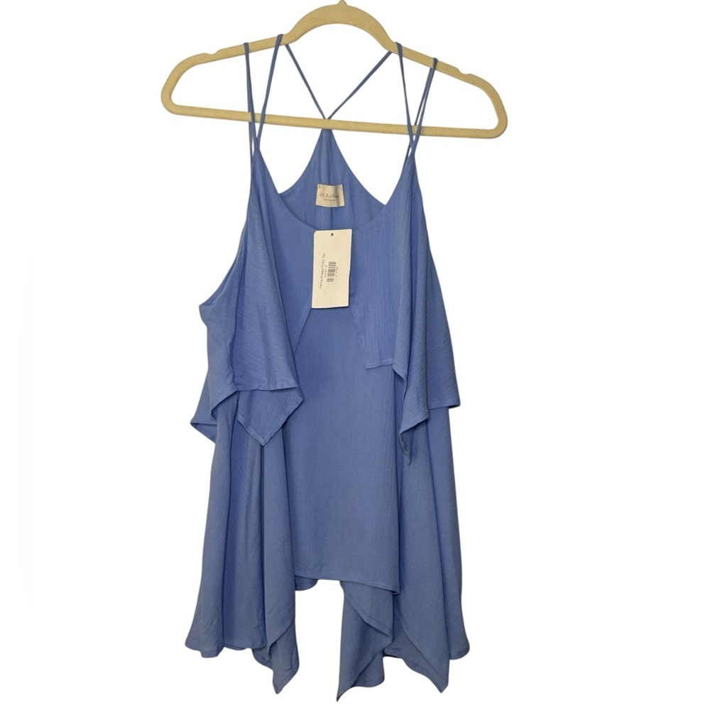 1.4.3. Story by Line Up Sky Blue Tiered Strappy Top Size M
